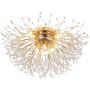 Gold Firework Flush Mount Ceiling Light + 6PCS G9 5W LED Bulbs White-mrul