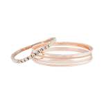 Rose Gold Shiny Duo Bangle 5-PACK