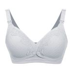 Cotton Soft Lace Nursing Bra - Beige - B Cup