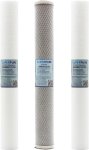 FS20SCS 20 Inch Slimline Replacement Filter - Standard Set Of 3 Polypropylene Carbon Filter Cartridge