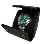 Single Watch Roll - Saffiano Black
