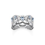 Ring Phoenix Wing With Blue Stones Silver - 58