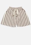 PoP Candy Striped Shorts - Ecru & Brown