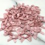 50pcs Pink Satin Ribbon Bows - Perfect For DIY Crafts And Gift Packaging - No Feathers - Made Of Polyester