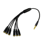 4POLE Trrs Male To 5 Ports Aux Cable Earphone MIC Audio Adapter