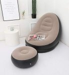 Inflatable Lounge Chair And Ottoman Set