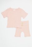 PoP Candy Striped Top & Legging Set-dusty Pink & White