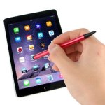 Resistive Capacitive Touch Screen Precision Touch Double Tip Stylus Pen Red