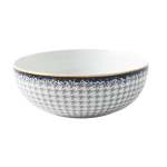 - Blue Check Salad Bowl
