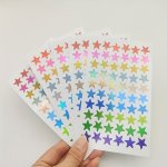 5-PACK Of Colorful Star-shaped Stickers - Perfect For Diy Crafts Decorations & Journals