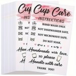 Cup Care Instructions: Hand Wash Only Not Dishwasher Safe Not Microwave Safe - A Reminder Of How To Care For New Tumbler Or Coff