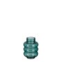 Lino Glass Vase Tubed Green 14 X 10CM