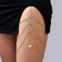 1pc Sexy Butterfly Ladies Thigh Chain Elastic Multi-layer Butterfly Long Leg Chain Trendy Thigh Chain Body Chain Jewelry Accessories