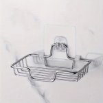 Stainless Steel Soap Dish Wall-mounted Rustproof Rectangular Shape With Drain And Hook - 1PC Easy-install Holder For Bathroom
