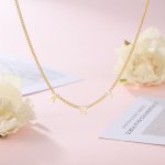 CNE107512G - Gold Plated Sterling Silver Name Letter Necklace