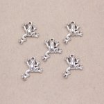 12PCS Antique Silver Zinc Alloy Frog Pendant Vintage Frog Charms Bulk For Diy Handmade Necklace Bracelet Accessories 21X17MM