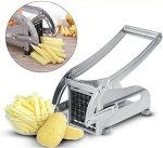 Potato Chipper - Manual French Fry Cutter With Stainless Steel Blades
