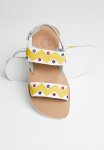 Nandi 2 Leather Sandal - White & Yellow