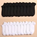 10 20PAIRS Unisex Casual Plain Color Boat Socks Thin Breathable Comfy Anti-odor Sweat-absorbing Low Cut Ankle Socks For Men Wome