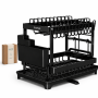 2-TIER Dish Drying Rack With Drainboard For Dish/knifes/cup/cutting Board