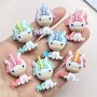 5/10 Colorful 3D Cartoon Unicorn Resin Pendants - Flat Back Charms For DIY Scrapbooking Jewelry Making And Craft Decorations