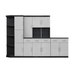 3 Piece Kitchen Set Dark Grey And Cement