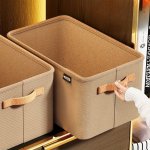 Versatile Fabric Storage Box With Sturdy Steel Frame - Perfect For Clothes Office Supplies & Essentials In Homes And Dorms