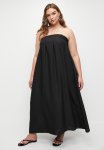 Superbalist Bandeau Pleated Trapeze Midi Dress - Black.