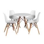 Smte Round Table Set White With Keychain
