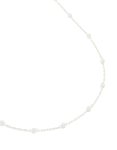 Silver Pearl Fine Station Necklace