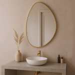 Portal Aluminium Frame Mirror - Black Gold - Gold
