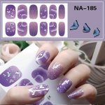Full Wrap Nail Polish Stickers Butterfly Nail Strips Self-adhesive Gel Nail Strips Nail Art Decals For Home Women Girls Nail Dec