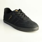 Pierre Cardin Ladies Low Sneaker - Black Nu-buck - 8