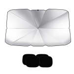 Car Windshield Telescopic Folding Thermal Insulation Parasol Size: LARGE+4 Pcs Side Sun Block