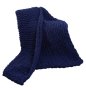 Chunky Knit Chenille Throw Blanket - Navy Blue