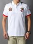 Men's Slim Cotton Slight Stretch Breathable Comfortable Short Sleeve Lapel Golf Shirt For Summer Outdoor