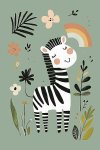 Cute Zebra - Wall Art Print - A1