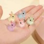 Glow-in-the-dark MINI Resin Bunnies - 10/18/36PCS Mixed Colors Perfect For Fairy Gardens & Diy Decor