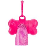 Pet Poop Bags With Dog Bone Holder - Pink