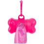 Pet Poop Bags With Dog Bone Holder - Pink