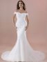Off-shoulder Applique Hand-beaded Mermaid Wedding Dress Elegant Bridal Dress Bride
