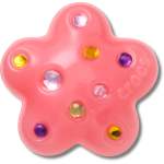Dainty Gem Pink Flower Jibbitz - Multi Osfa