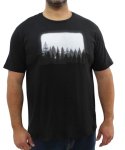 Mens Printed Forest Tee - 10XL Black