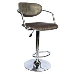Bar Stool - Bamboo Round Arm - Brown
