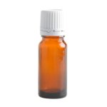 10ML Amber Glass Bottle With Slow Flow Dropper Cap - White