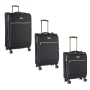 CELLINI New Allure Soft 3 Piece Luggage Set Black
