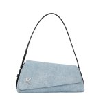 Geo Denim Flap Bag -acid Light Blue