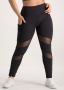 Mesh Inset Active Legging - Black - M
