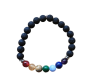 Gemstone Lava Bead Chakra Bracelet - Elasticated