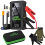 Emergency Car 4 In 1 Booster Tire Inflator Power Bank Flashlight & Gloves